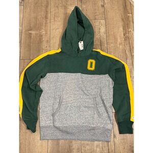 Tailgate Oregon Ducks Green Yellow O‎ Logo Colorblock Hoodie Sweatshirt Medium